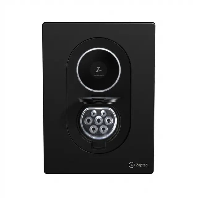 Zaptec Go 2 smart elbilsladdare Asphalt Black med display och dubbelriktad laddning